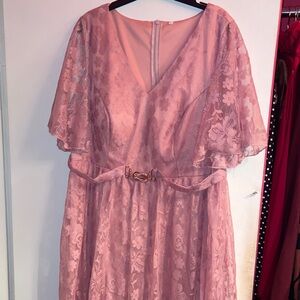Source Unknown Pink Floral Maxi Dress